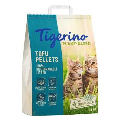 Tigerino Plant-Based Litter Tofu Pellets - Green Tea Scent - Economy Pack: 2 x 11 l (9,2 kg)