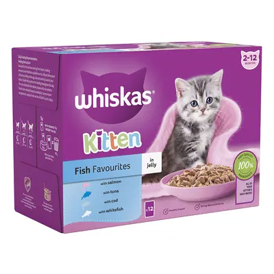 Whiskas Kitten Pouches in Jelly - Fish Selection in Jelly (12 x 85g)