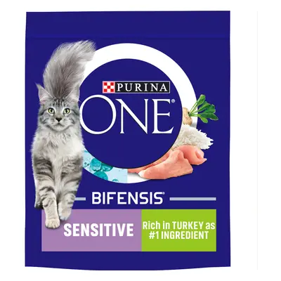 PURINA ONE Sensitive Turkey & Rice Dry Cat Food - 750g