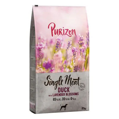 Purizon Single Meat Adult Dog Grain-Free Economy Packs 2 x 12kg - Duck with Lavender Blossoms