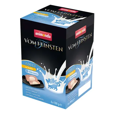 Animonda Vom Feinsten Adult Milkies 6 x 100g - with Chicken & Milk Centre