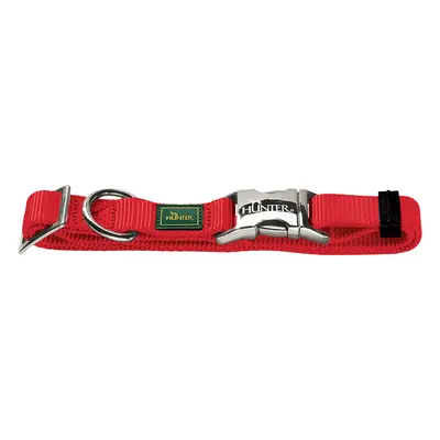 HUNTER Vario Basic Alu-Strong Dog Collar - Red - Size XL: 45-65cm Neck Circumference