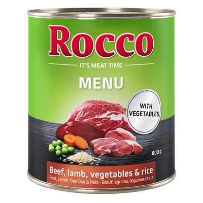 Rocco Menu 6 x 800g - Beef, Lamb, Vegetables & Rice