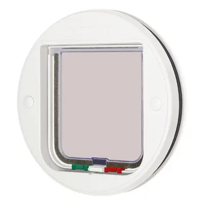 Cat Mate Glass Fitting Cat Flap - 4 Way Lock - White Cat Flap