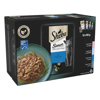 Sheba Pouches 12 x 85g - Sauce Collection Fish Selection in Gravy