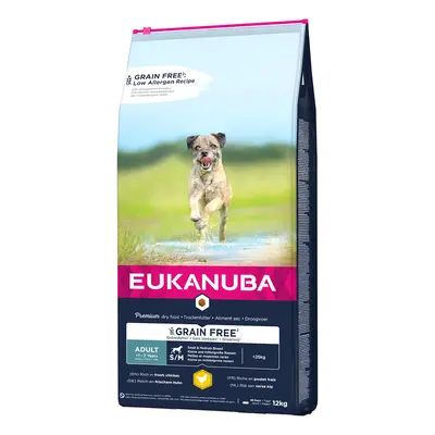 Eukanuba Grain Free Small & Medium Breed Adult - Chicken - Economy Pack: 2 x 12kg