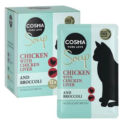 Cosma Soup Saver Pack 24 x 40g - Chicken with Chicken Liver & Broccoli