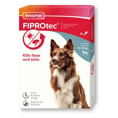 Beaphar FIPROtec® Flea & Tick Spot-on For Dogs - M (10-20kg) - 6 pipettes