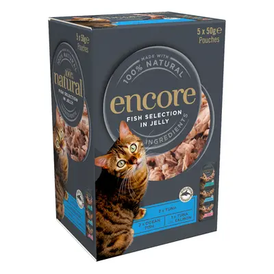 Encore Cat Jelly Pouch Multipack 5 x 50g - Ocean fish (3 varieties)