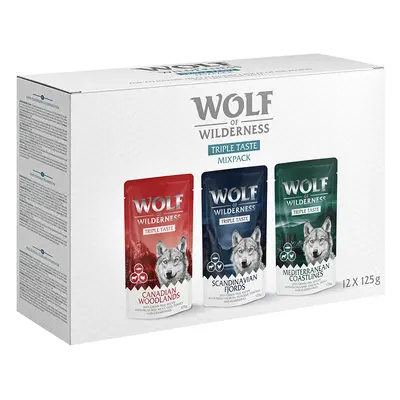 Wolf of Wilderness Wet Dog Food – 10% Off! * - "Triple Taste" Mixed Pack: Canadian Woodlands, Sc