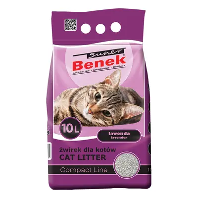 Super Benek Compact Lavender Cat Litter - Economy Pack: 2 x 10l