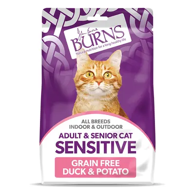 Burns Adult & Senior Cat Sensitive Grain-Free Duck & Potato - Economy Pack: 2 x 1.5kg