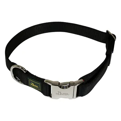 HUNTER Vario Basic Alu-Strong Dog Collar - Black Size XL: 45 - 65 cm neck circumference