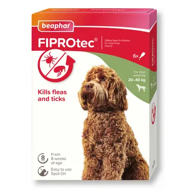 Beaphar FIPROtec® Flea & Tick Spot-on For Dogs - L (20-40kg) - 6 pipettes