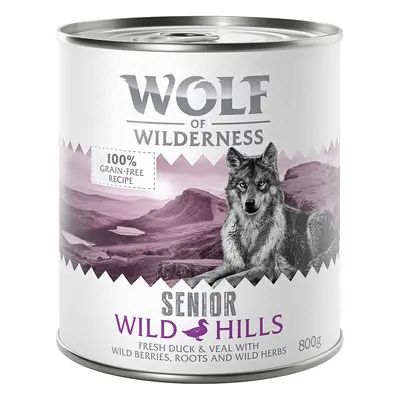 Wolf of Wilderness Senior Duo-Protein Recipe 6 x 800g - Wild Hills - Duck & Veal