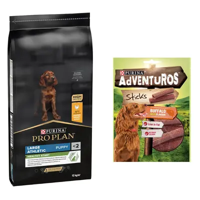 Purina Pro Plan Dry Dog Food + 120g AdVENTuROS Dog Treats Free! * - Large Athletic Puppy Healthy