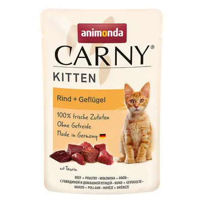 Animonda Carny Kitten Pouch Saver Pack 24 x 85g - Beef & Poultry