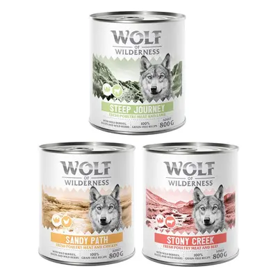 Wolf of Wilderness Wet Dog Food – 10% Off! * - Adult With lots of fresh poultry Mixed Pack: 2x S