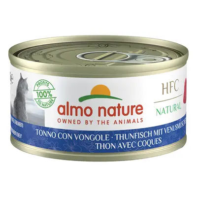 Almo Nature HFC Natural Cans Saver Pack for Cats 24 x 70g - Tuna & Venus Clams - Natural