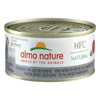 Almo Nature HFC Natural Cans Saver Pack for Cats 24 x 70g - Tuna & Whitebait - Natural