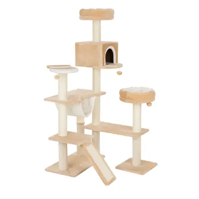 Gingerbread House Cat Tree with Ladder - Beige