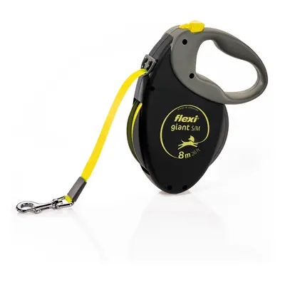 Flexi GIANT Lead S/M - 8m - Black / Neon Yellow