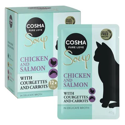 Cosma Soup Saver Pack 24 x 40g - Chicken & Salmon with Courgettes & Carrots