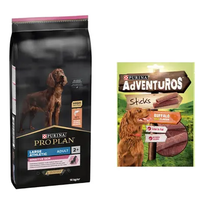 Purina Pro Plan Dry Dog Food + 120g AdVENTuROS Dog Treats Free! * - Large Athletic Adult Sensiti