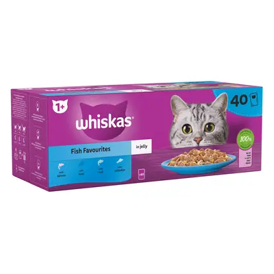 Whiskas 1+ Fish Favourites in Jelly - 40 x 85g