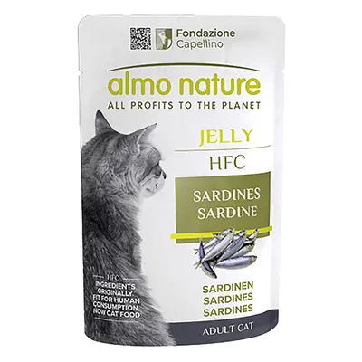 Almo Nature HFC Jelly Pouches for Cats Saver Pack 24 x 55g - Sardine