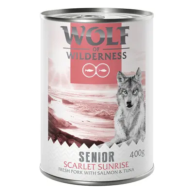 12 x 400g Wolf of Wilderness Wet Dog Food - 10 + 2 Free! * - Senior "Red Meat" Scarlet Sunrise (