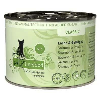 Catz finefood Can Saver Pack 12 x 200g - Salmon & Poultry