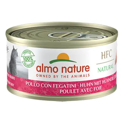 Almo Nature HFC Natural Cans for Cats 6 x 70g - Chicken & Chicken Liver