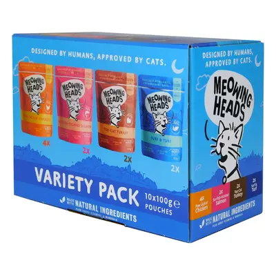 Meowing Heads Mixed Variety Pack - Saver Pack: 20 x 100g (4 Varieties)