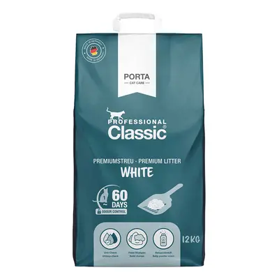 Professional Classic White Cat Litter with Baby Powder Scent - 12kg