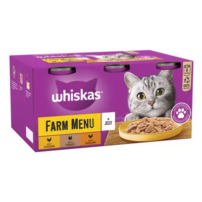 Whiskas 1+ Cans Saver Pack 24 x 400g - Farm Menu in Jelly