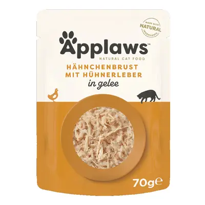 Applaws Adult Cat Pouches in Jelly 16 x 70g - Chicken with Liver