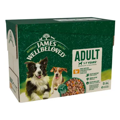 James Wellbeloved Adult Hypoallergenic Pouches - Turkey in Gravy - 12 x 90g