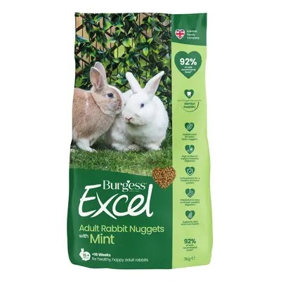 Burgess Excel Adult Rabbit Nuggets with Mint - 3kg