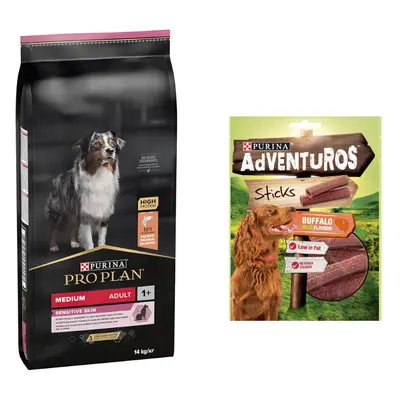 Purina Pro Plan Dry Dog Food + 120g AdVENTuROS Dog Treats Free! * - Medium Adult Sensitive Skin 