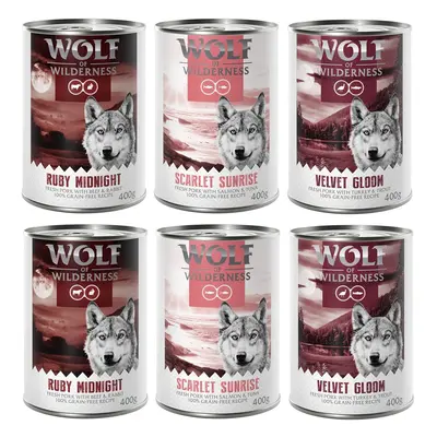 Wolf of Wilderness Wet Dog Food – 10% Off! * - Adult "Red Meat" Mixed Pack (6 x 400g)