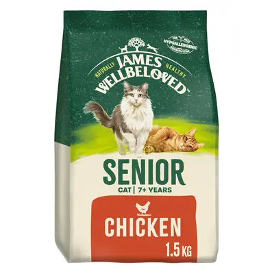 James Wellbeloved Senior 7+ Cat Hypoallergenic - Chicken - Economy Pack: 3 x 1.5kg