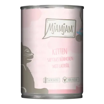 MjAMjAM Kitten 6 x 400g - Juicy Chicken with Salmon Oil