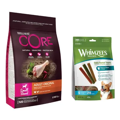 Wellness Core Dry Dog Food + Whimzees Dog Snacks - Bundle Price! * - Small Adult Original (5kg) 