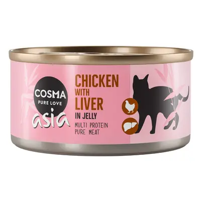 24 x 170g Cosma Asia in Jelly Wet Cat Food - 20 + 4 Free! * - Chicken with Chicken Liver (24 x 1