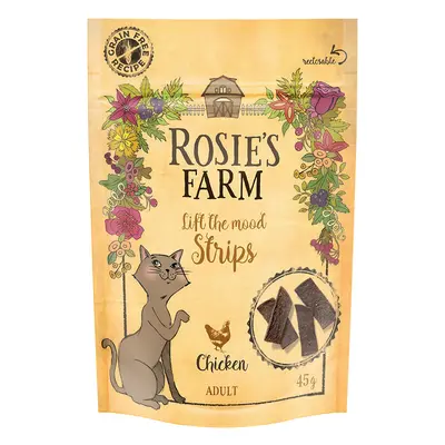 Rosie's Farm Cat Snack "Strips" - Chicken - Saver Pack: 3 x 45g