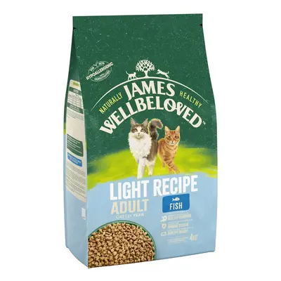 James Wellbeloved Adult Cat Hypoallergenic Light - Fish - Economy Pack: 2 x 4kg