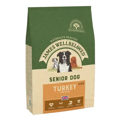 20kg/24kg James Wellbeloved Hypoallergenic Dry Dog Food - Senior Turkey & Rice (24kg)