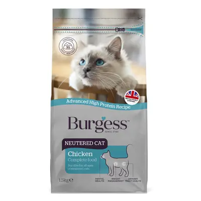 Burgess Neutered Cat with Chicken - 10kg