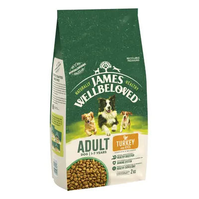 James Wellbeloved Adult Dog Hypoallergenic Turkey & Rice - 7.5kg + 0.5kg Free!